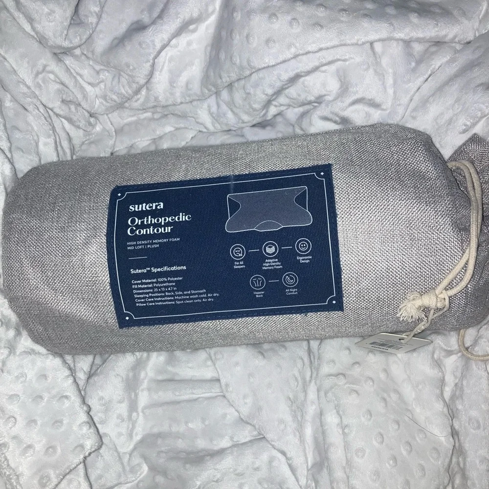 Gray Sutera Orthopedic Contour Pillow-The Dream Deep Pillow - Picture 2 of 8